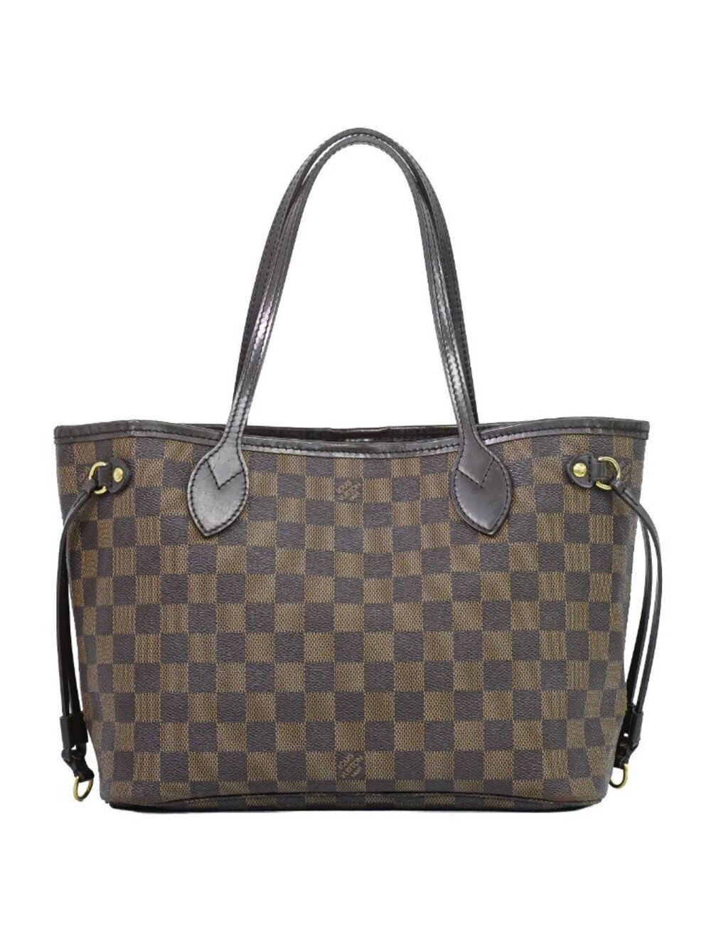 Louis Vuitton LV Vintage Neverfull PM Damier Ebene Shoulder Bag Tote Brown